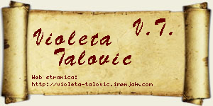 Violeta Talović vizit kartica